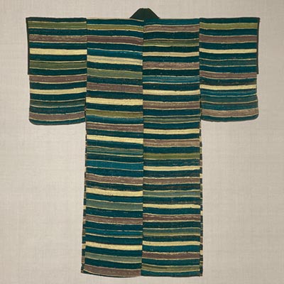 Garment, rag woven<br /><span>silk, cotton. Echizen. Edo to Meiji period, 19th century. 141.5×124.0cm.</span>