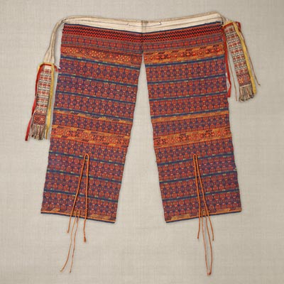 Ceremonial short pants<br /><span>Paiwan tribe. ramie, cotton, wool. 19th century. 85.0×66.0cm.</span>