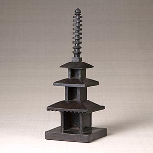 Three-storied pagoda<br /><span>. Edo period, 18th century. 46.0×18.0cm.</span>